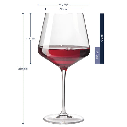 Puccini Burgundy Red Wine Glass 6-p